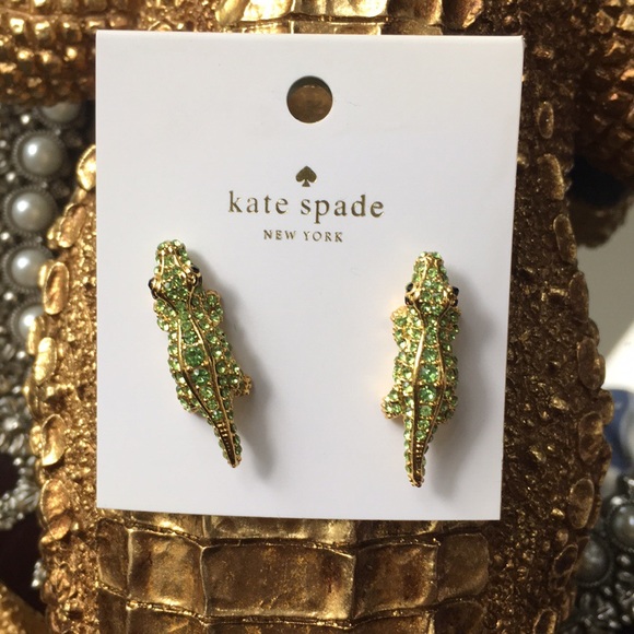 Kate Spade Swamped Alligator Earrings NEW - Picture 2 of 6